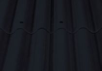 Eternit Wellplatten P5 dunkelgrau mit Eckenschnitt - 920 mm breit